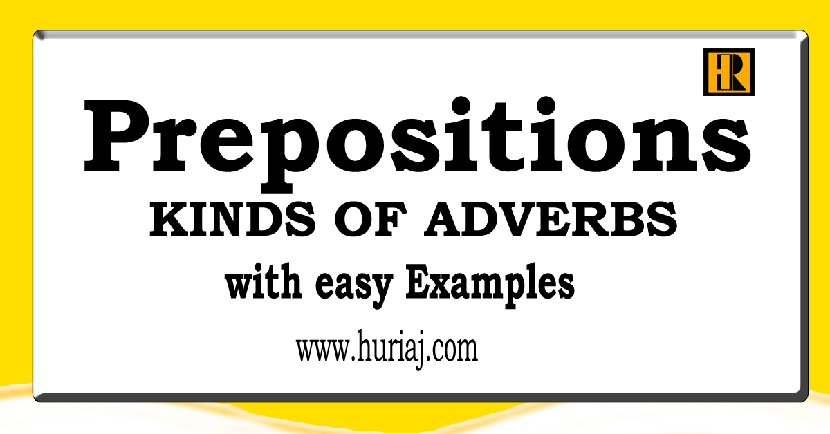 Prepositions | List of important Prepositions with Examples